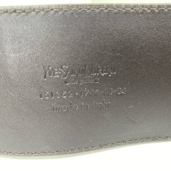 Yves Saint Laurent Wide Ostrich Belt - Picture 9 of 9